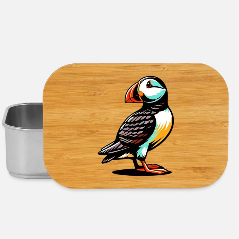 Papageitaucher - Lunch Box - Silber
