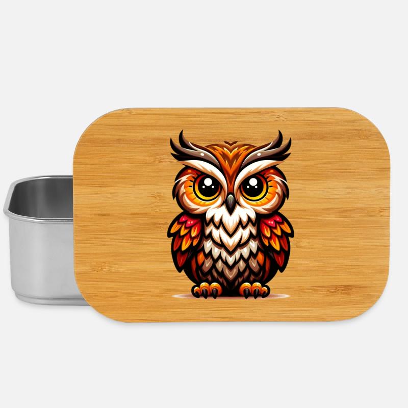 Eule - Lunch Box - Silber