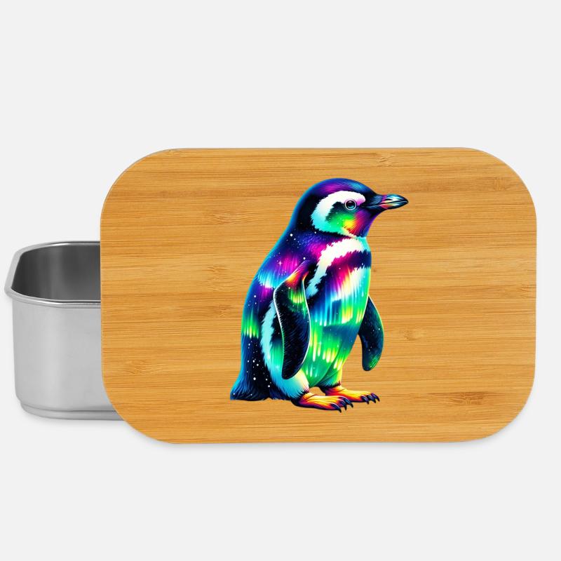 Pinguin - Lunch Box - Silber
