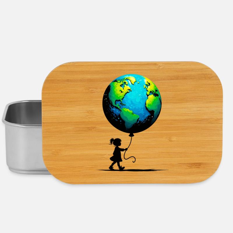 Planet Erde - Lunch Box - Silber