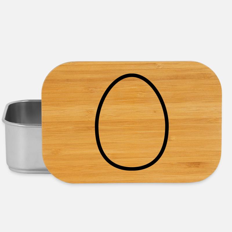 Easter Egg Contour – Minimalist Easter Design - Lunch Box - silver