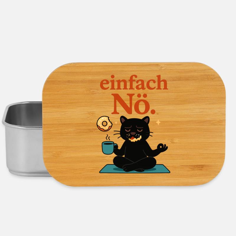 Entspannte Yogapose - einfach Nö - Lunch Box - Silber