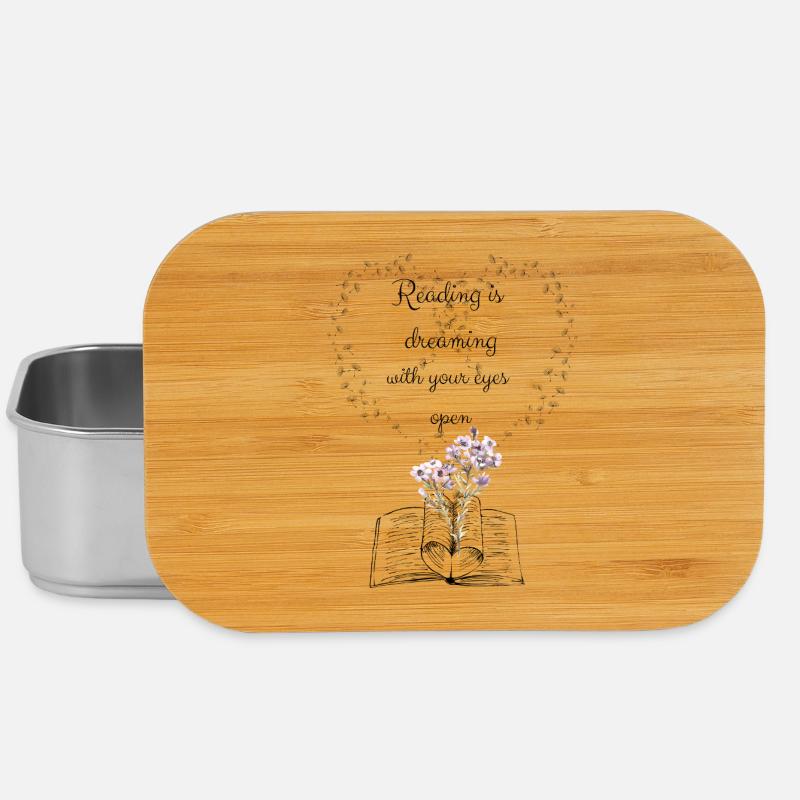 Reading is dreaming - Lunch Box - Silber