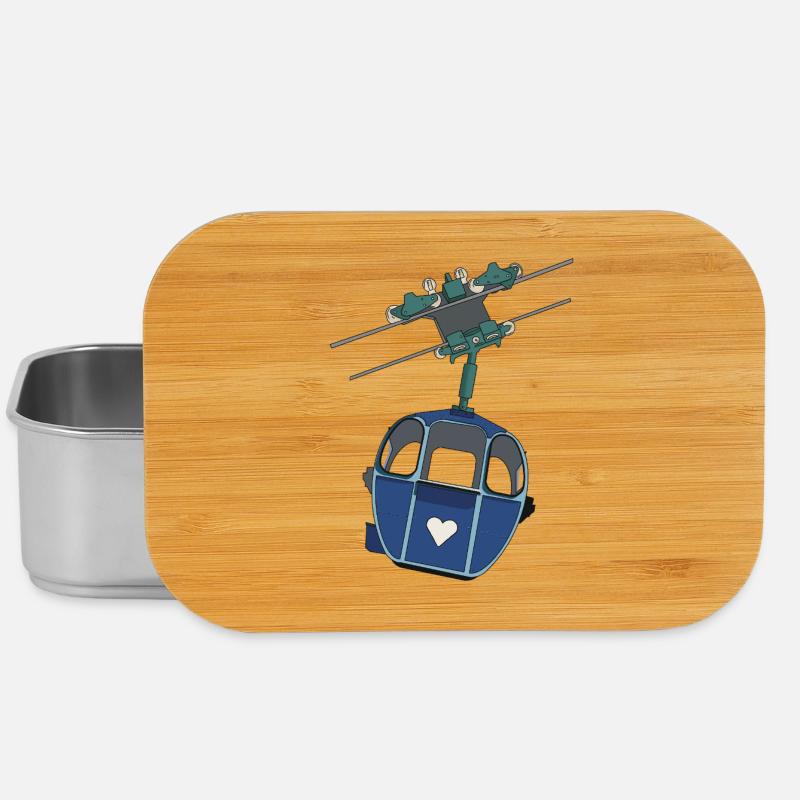 Gondel mit Herz - Lunch Box - Silber