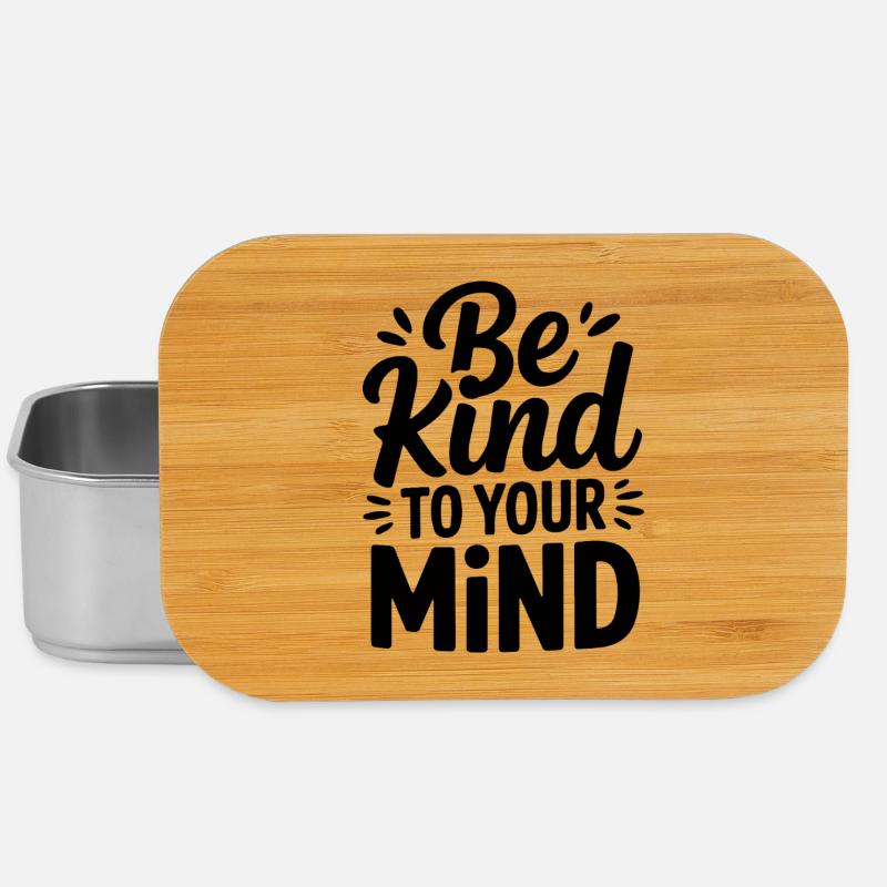 Be kind to your mind Design - Lunch Box - silver