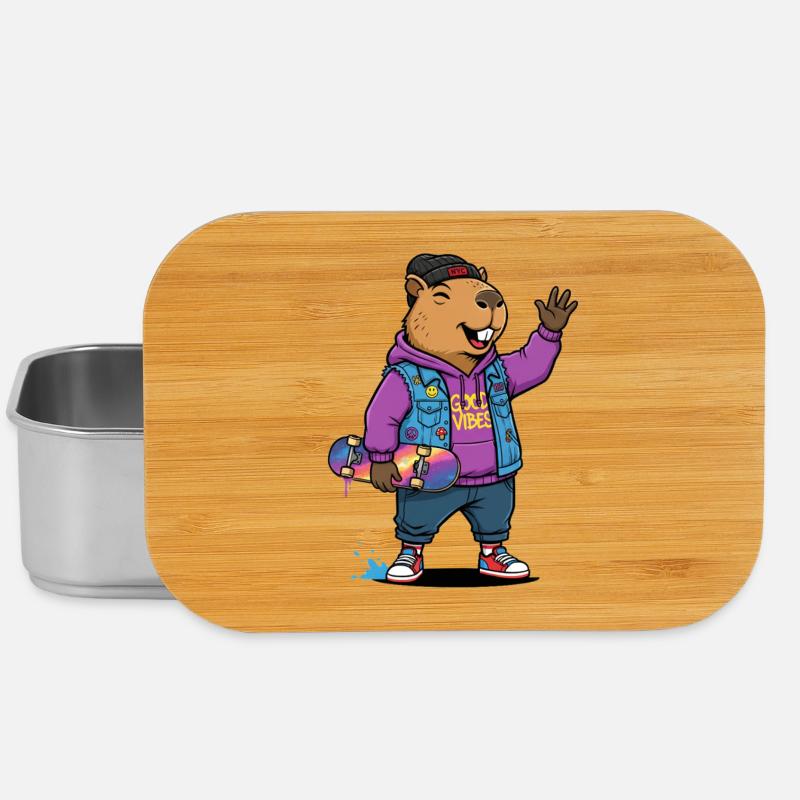 Beaver Skate Vibes Pullover Hoodie - Lunch Box - silver