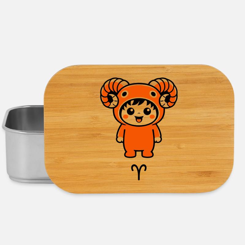 Sternzeichen Widder im Kawaii Style - Lunch Box - Silber