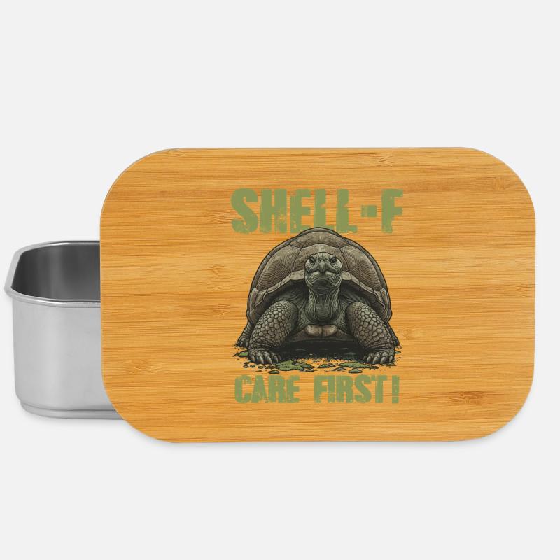 Turtle Shell-f Care First Humor - Lunch Box - silver