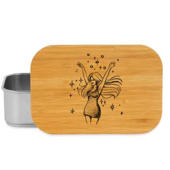 Dancing Woman Empowerment - Illustration - Lunch Box - silver - Front