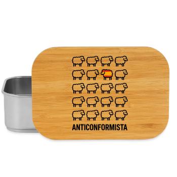 Anticonformiste Mouton Drapeau Espagne Humour - Boîte à goûter - argent - Devant