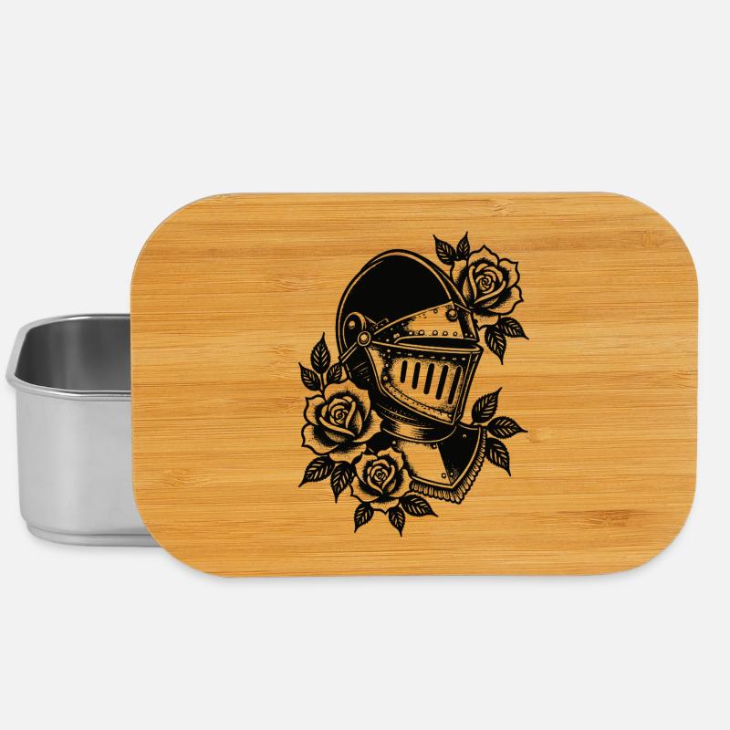 Rosebound Knight Helmet - Lunch Box - silver