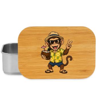 Tropical Monkey Party - Hawaii Vibes - Lunch Box - silver - Front