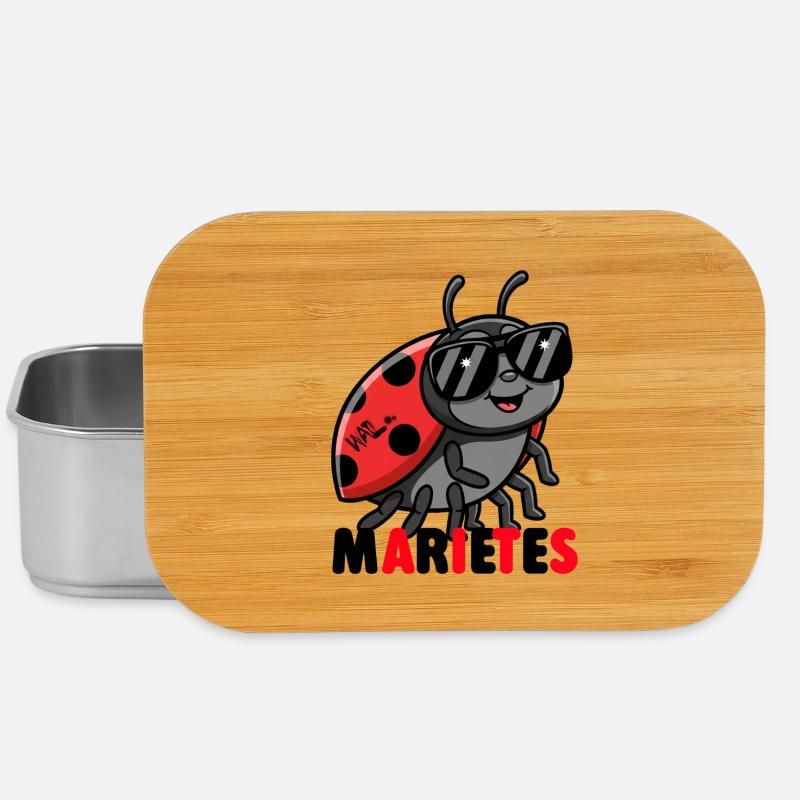 Marienkäfer mit Sonnenbrille - Lunch Box - Silber