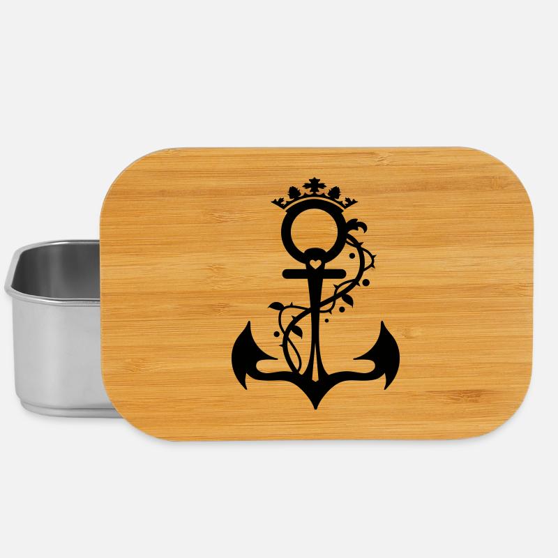 Der stilisierte Anker - Glaube Liebe Hoffnung - Lunch Box - Silber