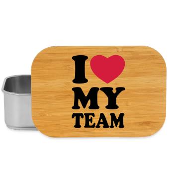 I love my team - Lunch Box - silver - Front