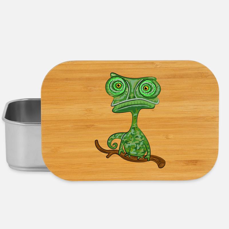 caméléon - Boîte à goûter - argent