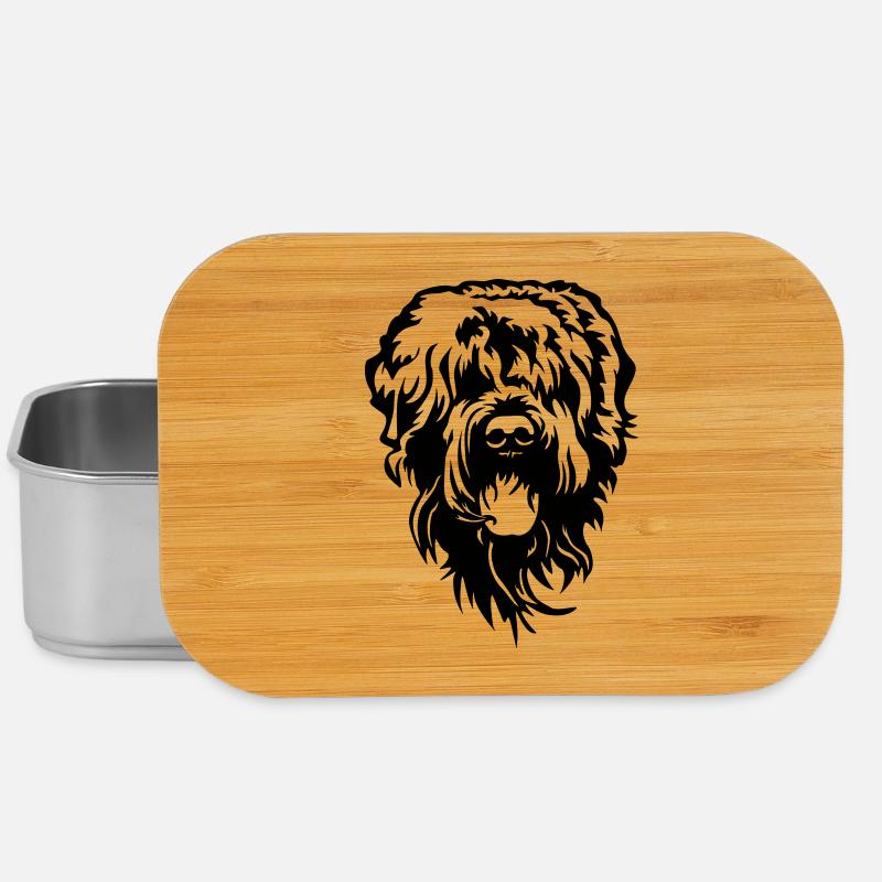 Russischer Terrier Kopf - Lunch Box - Silber