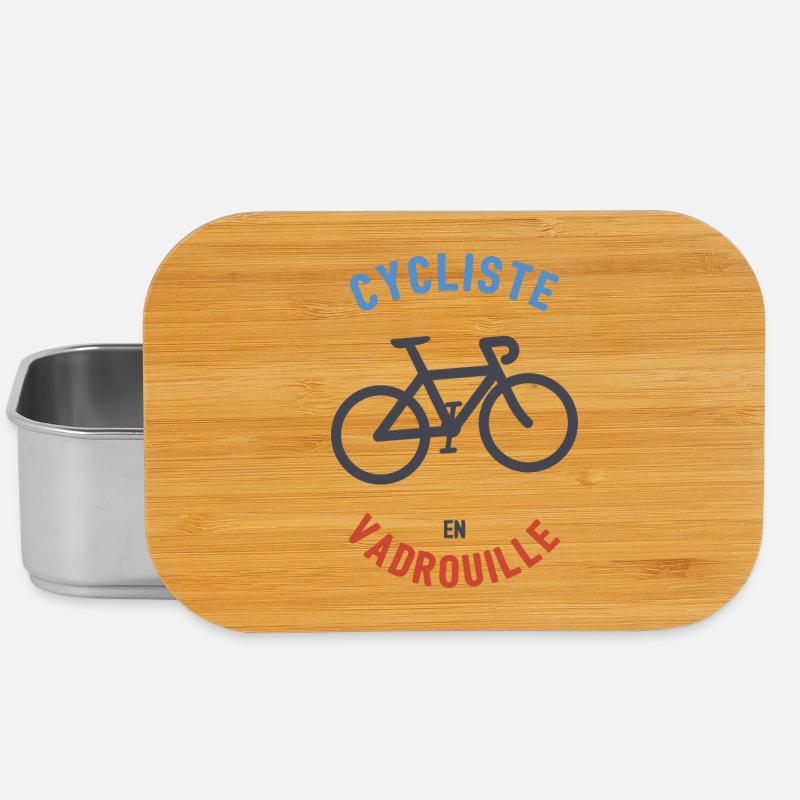Radfahrer im Mopp - Lunch Box - Silber