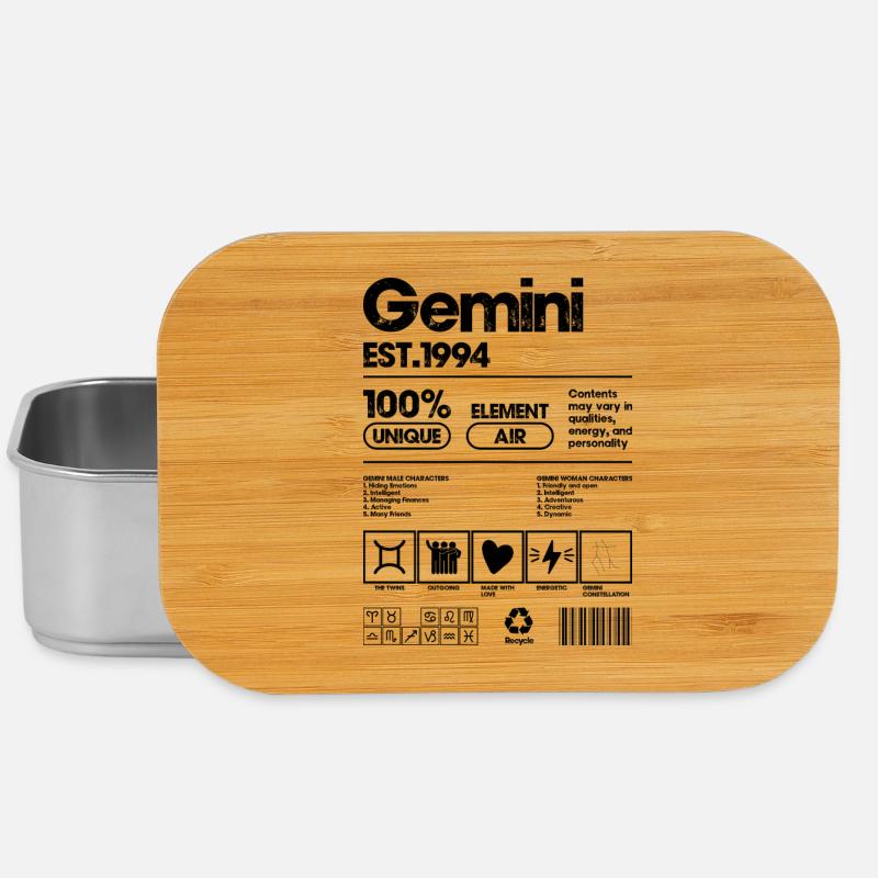Imprimé noir minimaliste en blocs - Boîte à goûter - argent