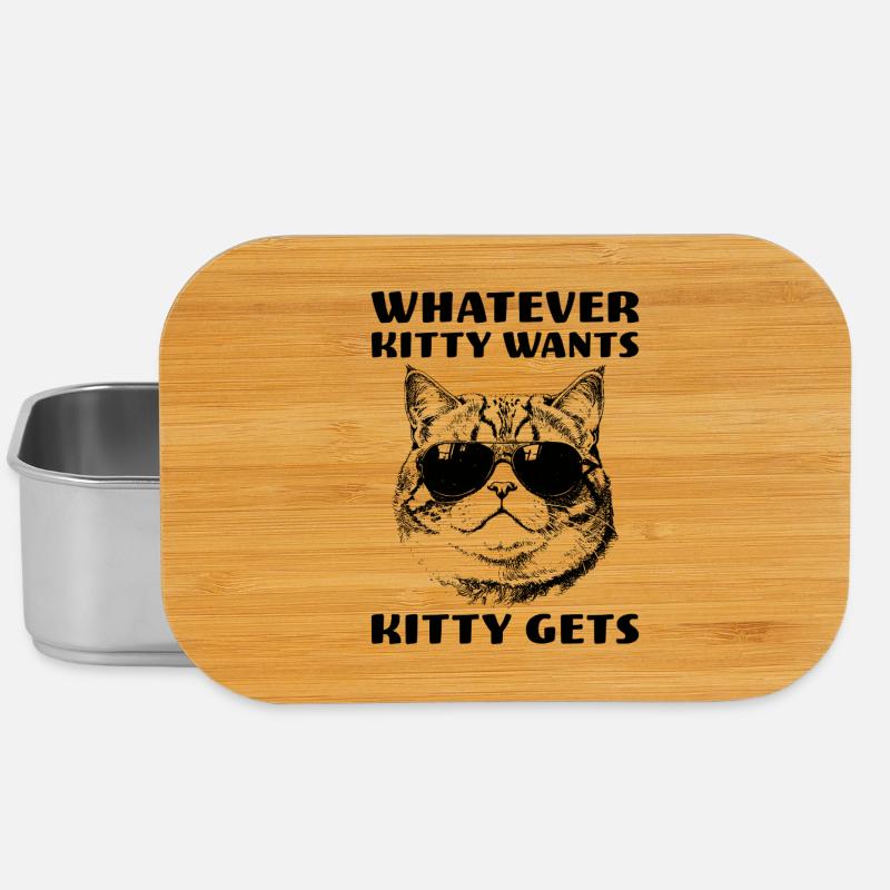 Chat avec de l’attitude Tout ce que Kitty veut, Kitty obtient - Boîte à goûter - argent