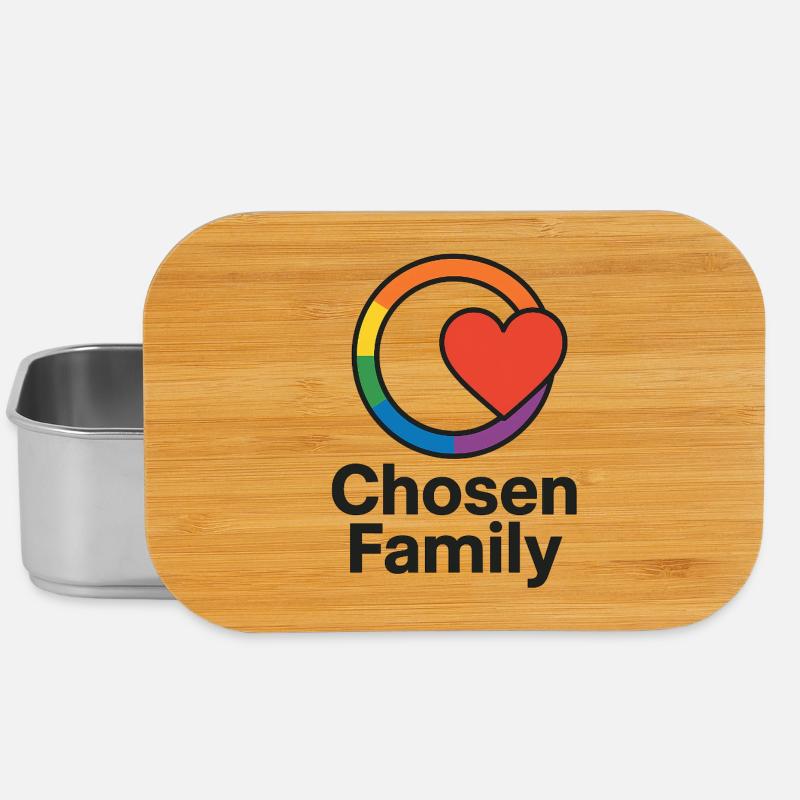 Inclusive heart with rainbow frame - Lunch Box - silver