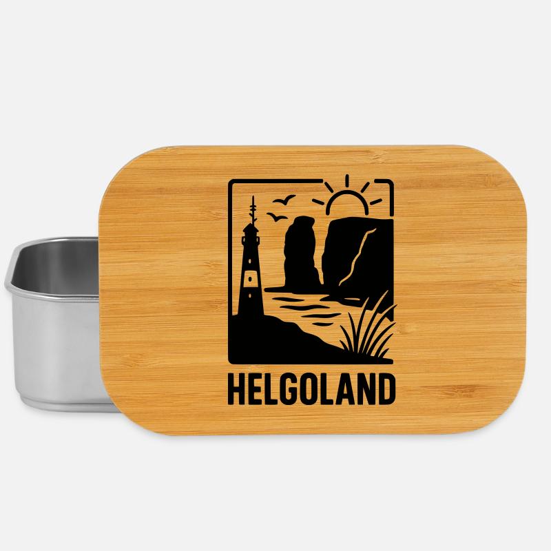 Helgoland Silhouette - Lunch Box - Silber