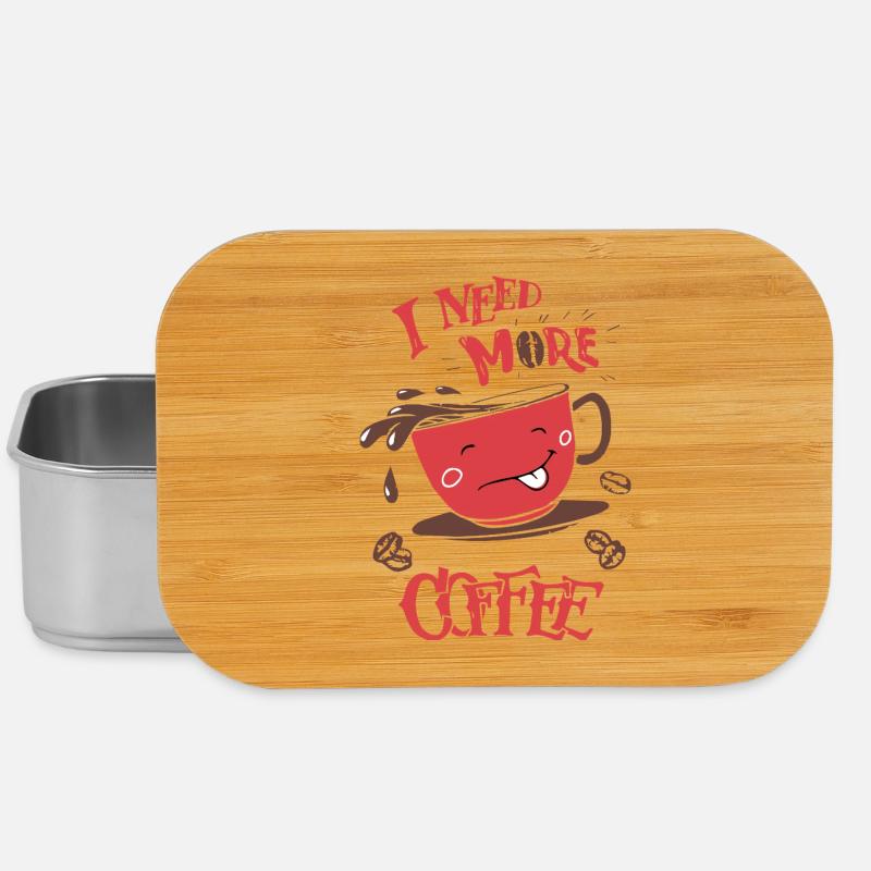 Mehr Kaffee Bitte - Lunch Box - Silber
