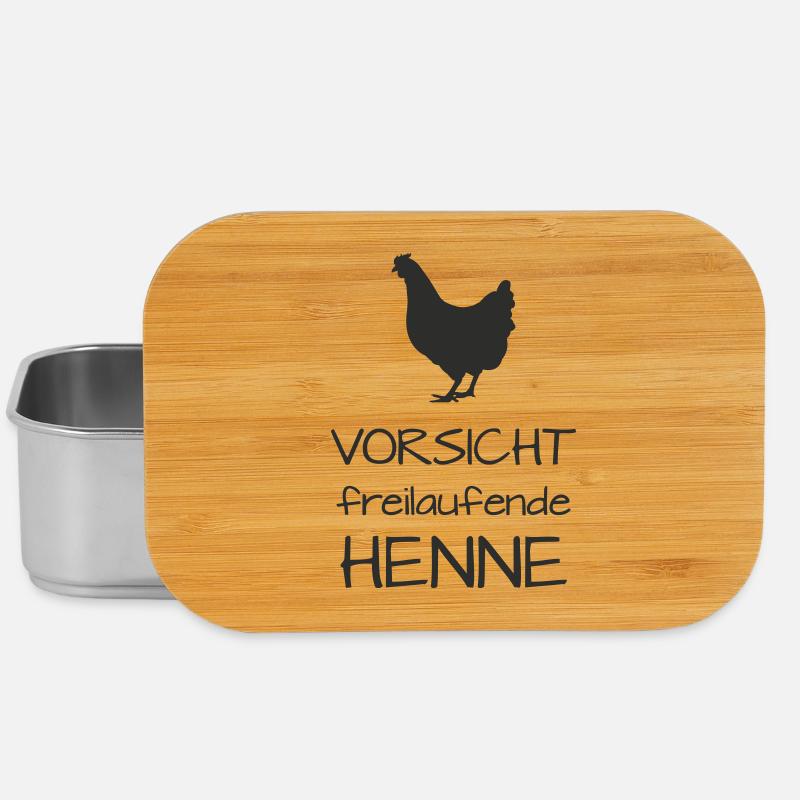 Vorsicht Henne Freilaufend - Lunch Box - Silber