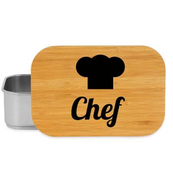 Chef - Kitchen - Cook - Lunch Box - silver - Front