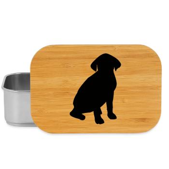 Dog Silhouette - Lunch Box - silver - Front