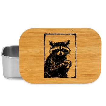 Barista Raccoon - Lunch Box - Silber - Vorne