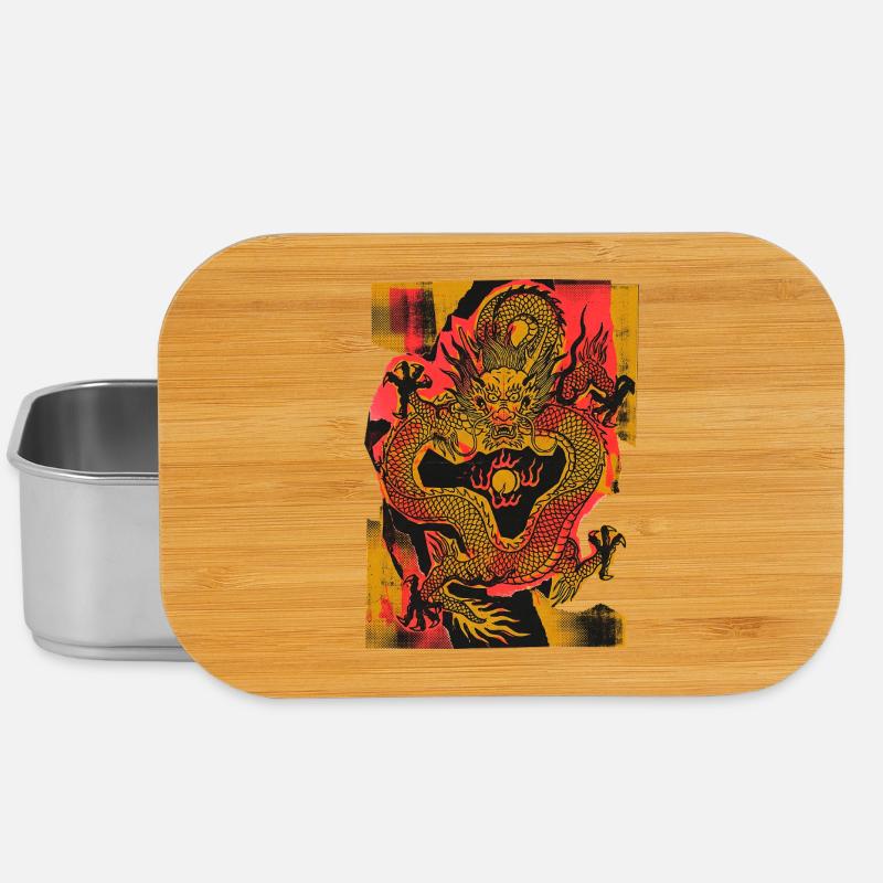 Chinesischer Drache Kunst - Lunch Box - Silber