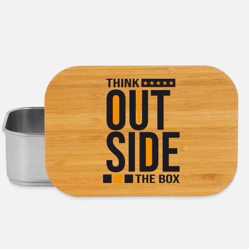 Think Outside the Box – Creative Mindset Statement - Lunch Box - silver