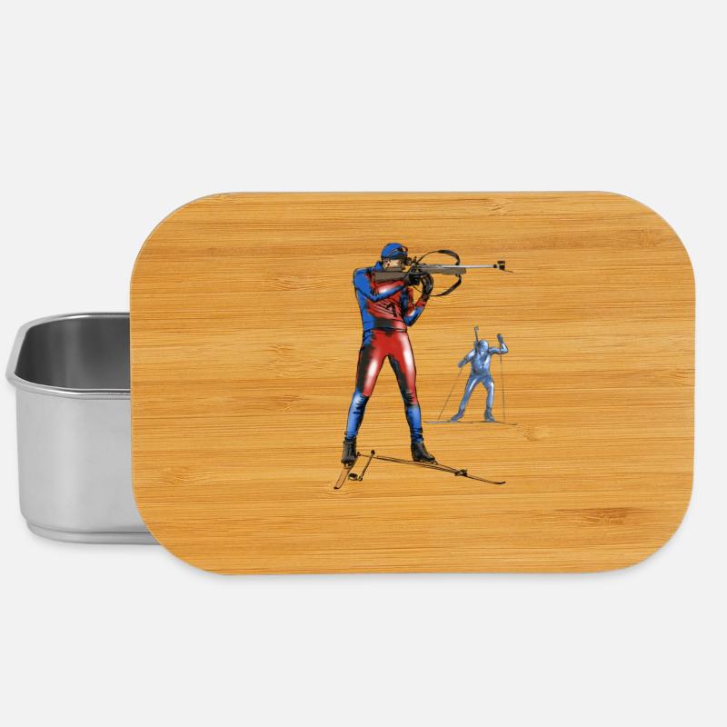biathlon - Boîte à goûter - argent
