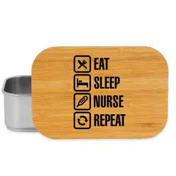 Eat Sleep Nurse Repeat - Boîte à goûter - argent - Devant