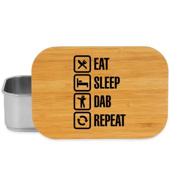 Eat - Sleep - The Dab - Repeat (Dabbing) - Lunch Box - silver - Front