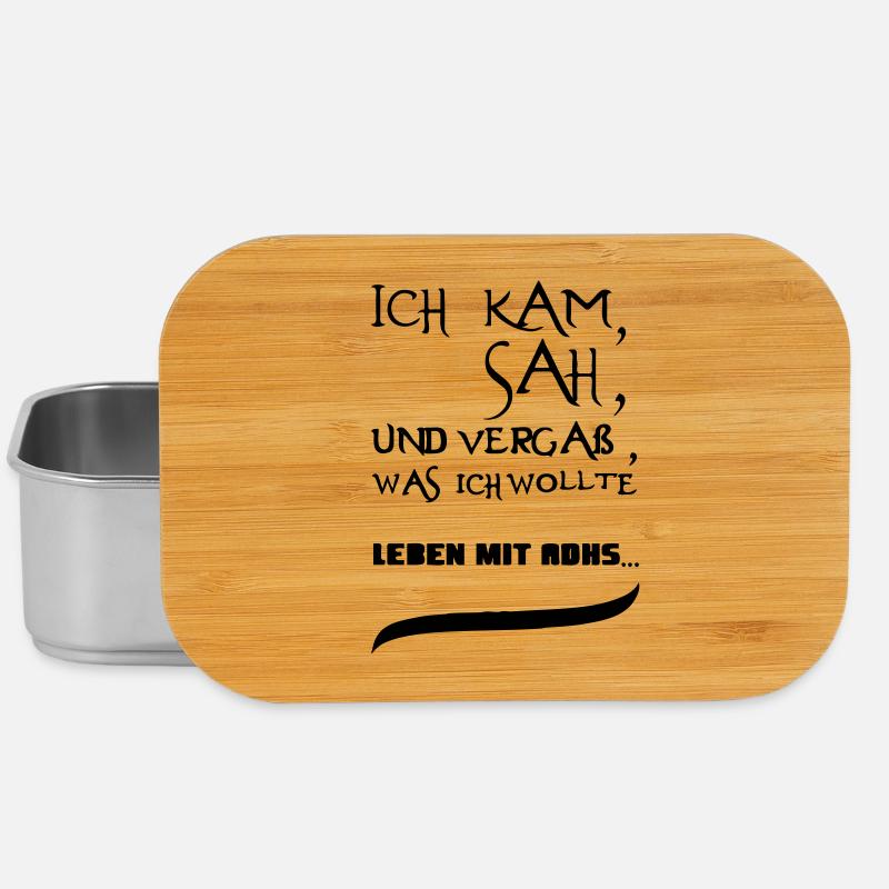 Leben mit ADHS Geschenk - Lunch Box - Silber