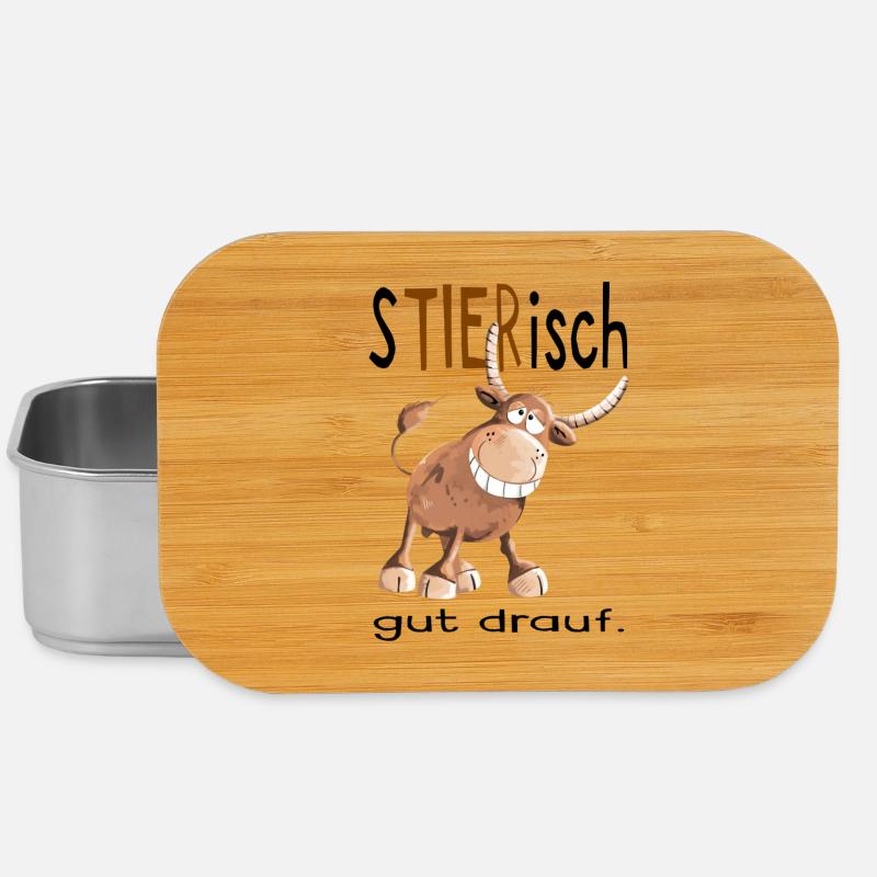 Tierisch gut drauf - Stier - Bulle - Comic - Fun - Lunch Box - Silber