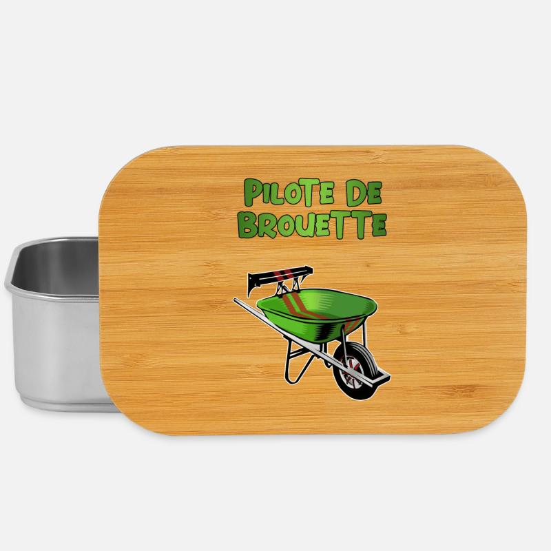 wheelbarrow driver - Lunch Box - silver