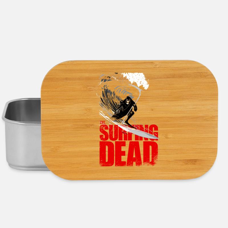 Surfing Dead Sensenmann Surfer Wave Design - Lunch Box - Silber