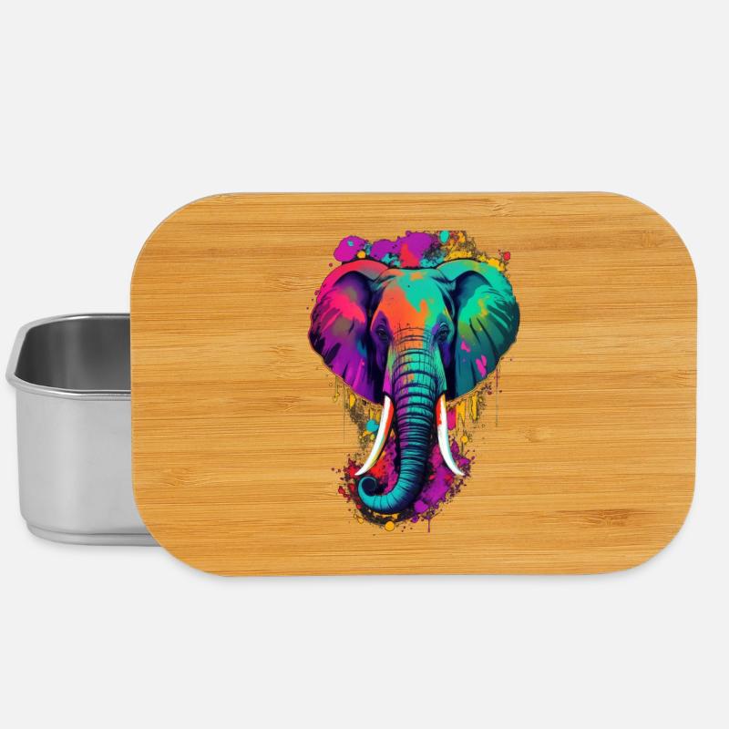 Elefant - Lunch Box - Silber
