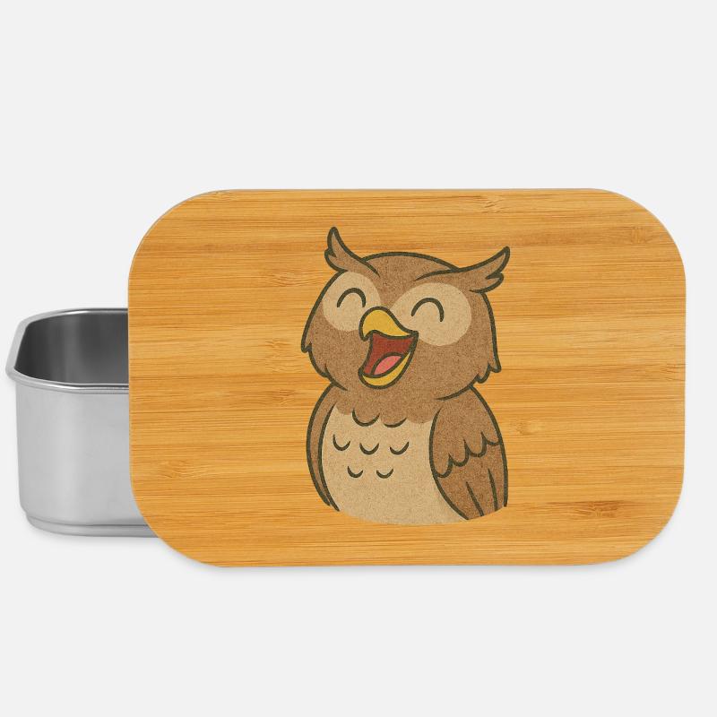 Eule_die_Lacht - Lunch Box - Silber