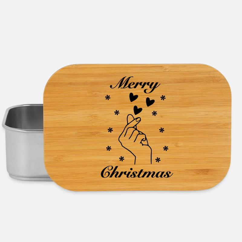 Ich liebe Merry Christmas – Weihnachts Statement  - Lunch Box - Silber