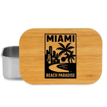 miami florida USA - Lunch Box - Silber - Vorne