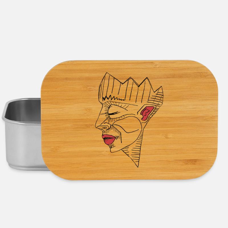 Rote Lippen, stille Wut - Lunch Box - Silber