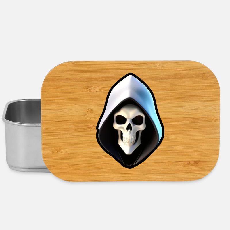 Crâne en robe à capuche - Boîte à goûter - argent