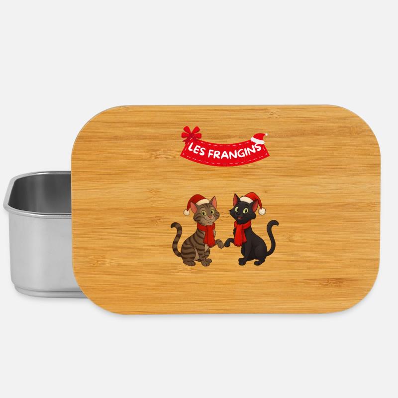 Die Brüder, 2 Weihnachtskatzen - Lunch Box - Silber