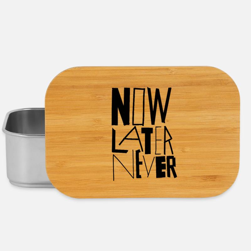 NOW LATER NEVER - Lunch Box - Silber