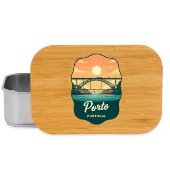 Insigne de voyage rétro du pont Luis de Porto Dom - Boîte à goûter - argent - Devant