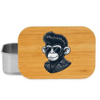 Cool Monkey Chimpanzee Lunettes de Soleil Rock and Roll - Boîte à goûter - argent - Devant